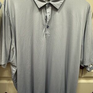 Callaway Light Blue Geometric Polo Shirt